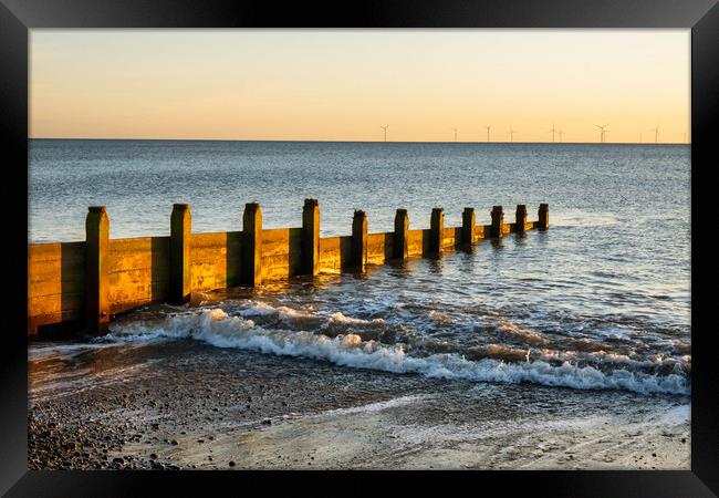 Withernsea Sunrise Framed Print by Steve Smith