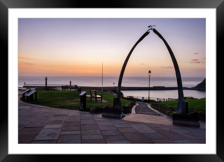 Whitby Whalebones Framed Mounted Print by Steve Smith