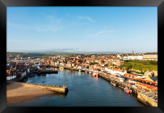 Serene Whitby by the Sea Framed Print by Steve Smith