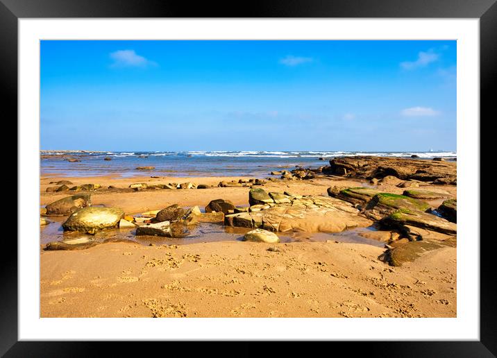 Longsands Beach Tynemouth Framed Mounted Print by Steve Smith