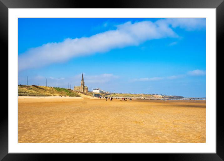 Longsands Beach Tynemouth Framed Mounted Print by Steve Smith