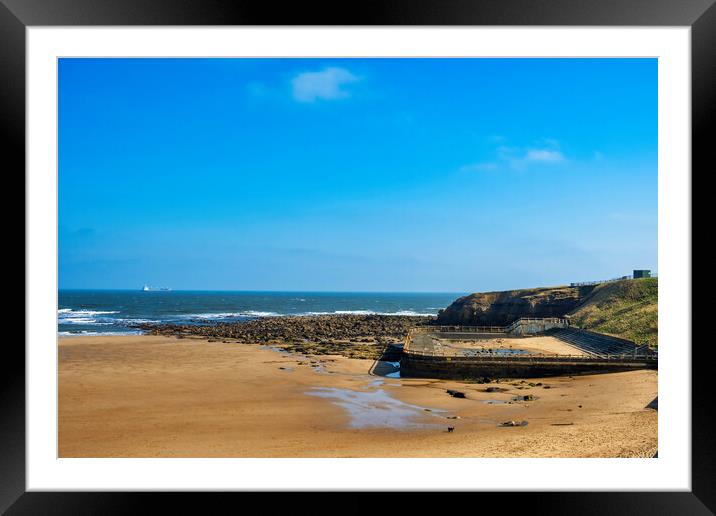 Serene Shores of Tynemouth Framed Mounted Print by Steve Smith