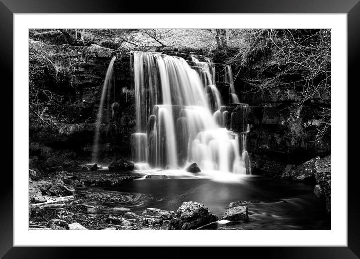 East Gill Force Mono Framed Mounted Print by Steve Smith