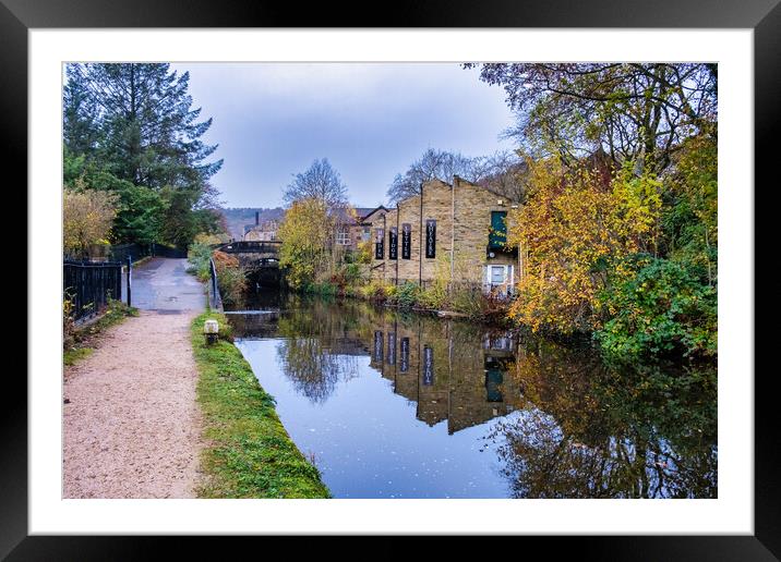 Serenity by the Rochdale Canal Framed Mounted Print by Steve Smith