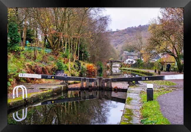 Serenity on the Rochdale Canal Framed Print by Steve Smith