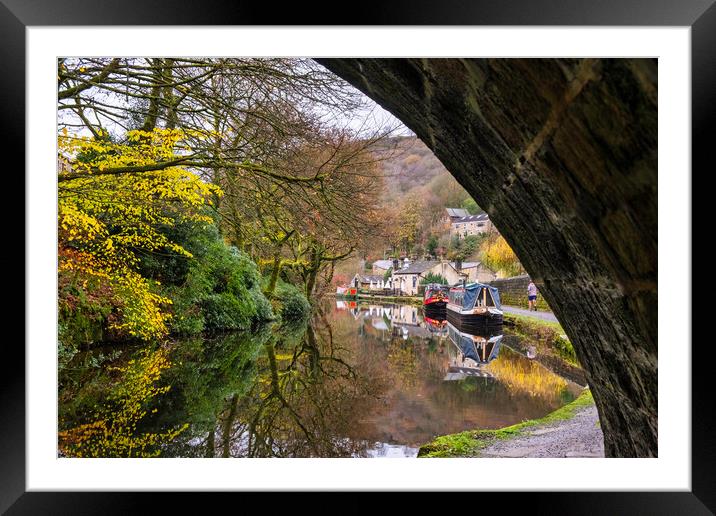 Serene Rochdale Canal Reflections Framed Mounted Print by Steve Smith