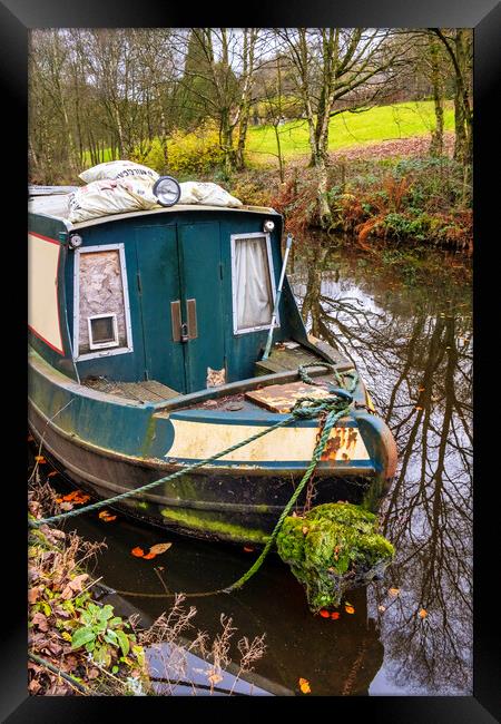 Serene Rochdale Canal Reflections Framed Print by Steve Smith