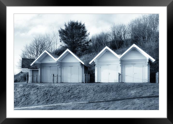 North Bay Scarborough Beach Huts Framed Mounted Print by Steve Smith