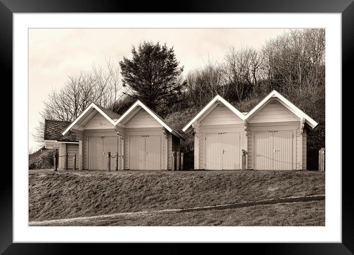 North Bay Scarborough Beach Huts Framed Mounted Print by Steve Smith