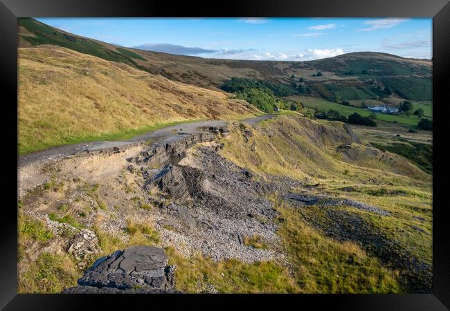 Old Mam Tor Road Framed Print by Steve Smith