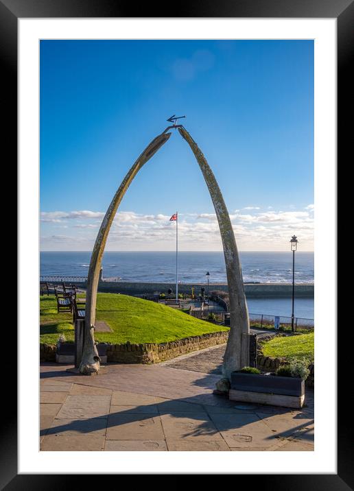 The Whitby Whalebones Framed Mounted Print by Steve Smith