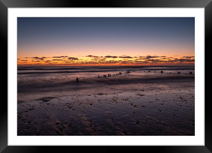 Sandsend Sunrise Framed Mounted Print by Steve Smith