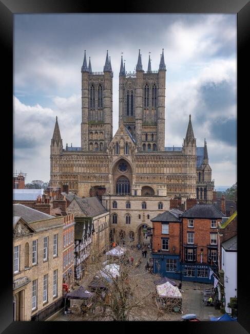 Lincoln Cathedral Framed Print by Steve Smith