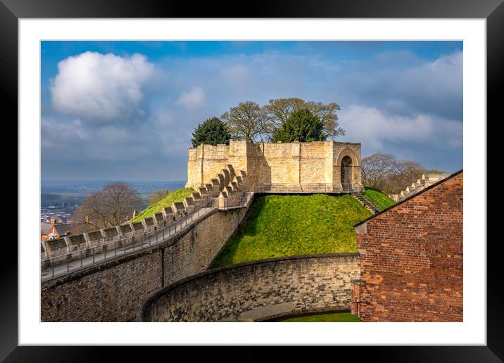 Lincoln Castle Framed Mounted Print by Steve Smith