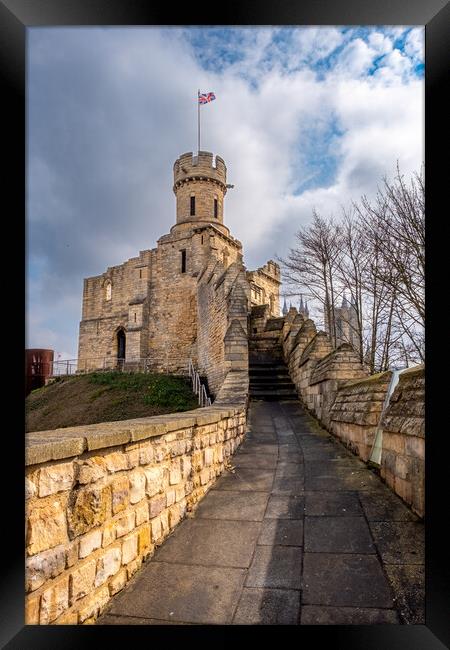 Lincoln Castle Walls Framed Print by Steve Smith