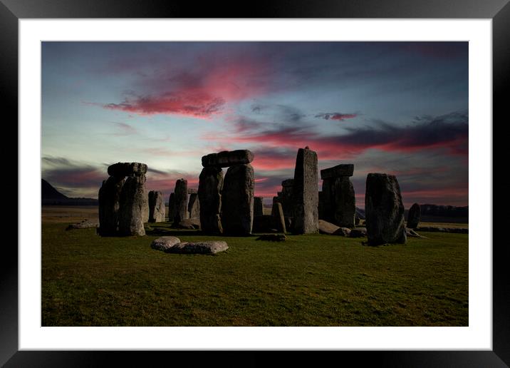 Stonehenge Framed Mounted Print by Steve Smith