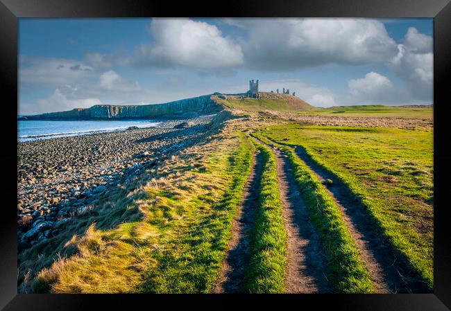 Majestic ruins of Dunstanburgh Framed Print by Steve Smith