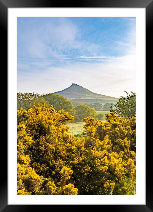 Roseberry Topping: Picturesque Hilltop Adventure. Framed Mounted Print by Steve Smith