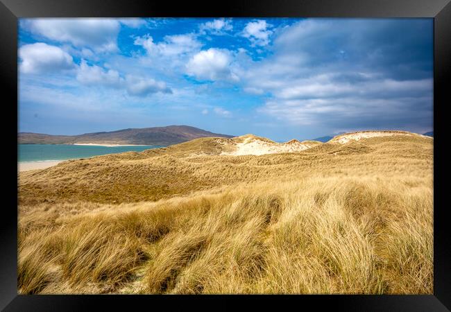 Luskentyre: A Turquoise Paradise Beach. Framed Print by Steve Smith