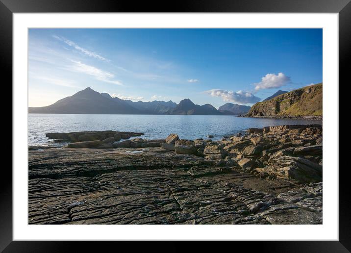 Elgol Isle of Skye: Serene Seaside. Framed Mounted Print by Steve Smith