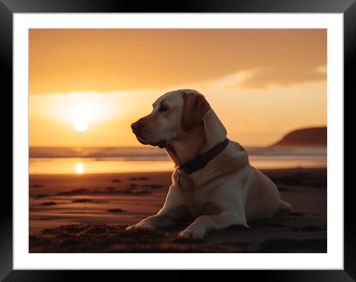The Watchful Labrador Framed Mounted Print by Steve Smith