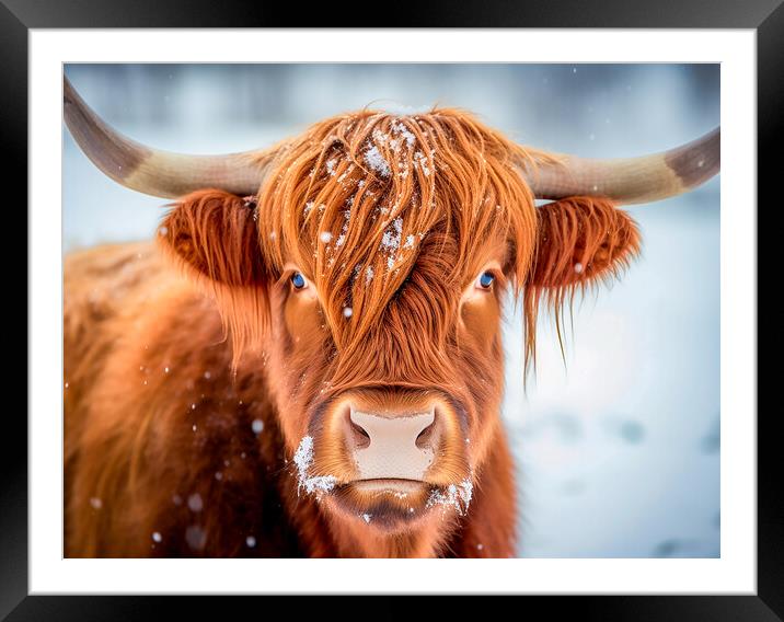Highland Cow Framed Mounted Print by Steve Smith
