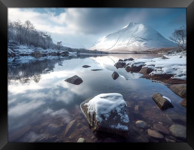 Loch Etive in Winter Framed Print by Steve Smith