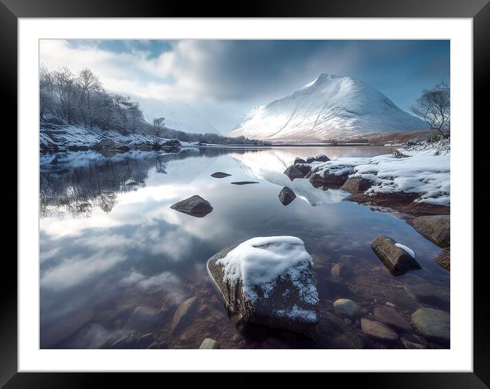 Loch Etive in Winter Framed Mounted Print by Steve Smith