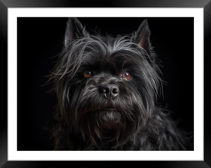 Affenpinscher Framed Mounted Print by Steve Smith