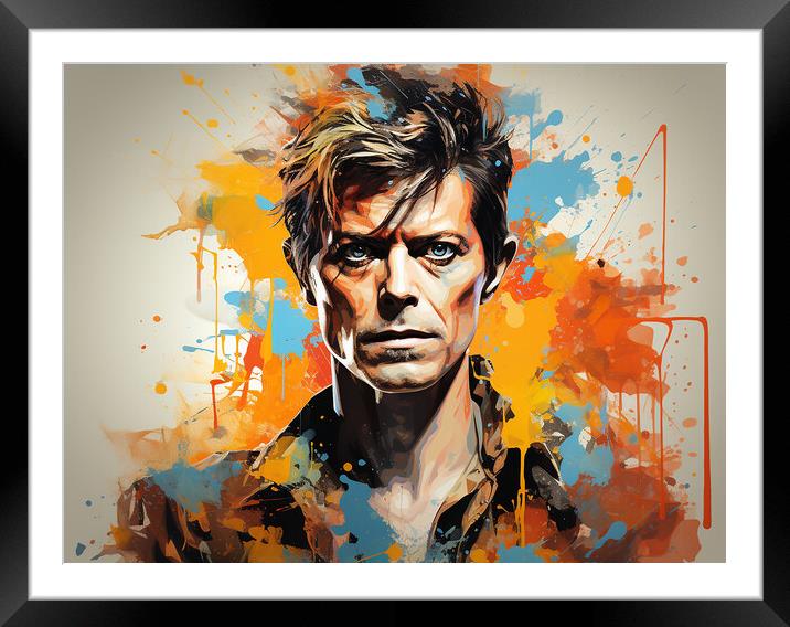 David Bowie Framed Mounted Print by Steve Smith
