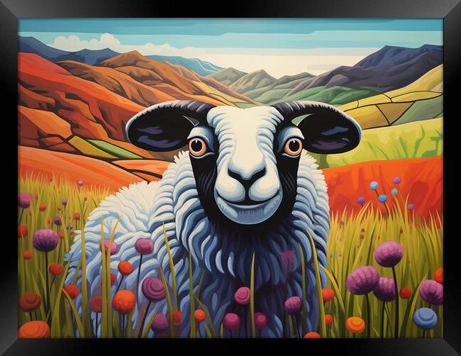 Swaledale Sheep Framed Print by Steve Smith