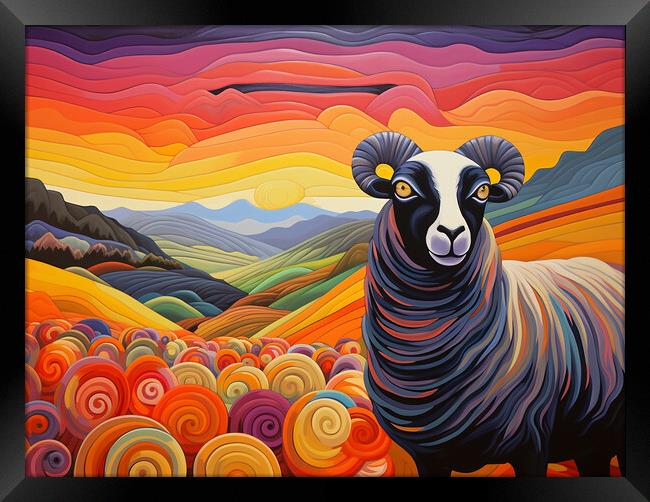 Swaledale Sheep Framed Print by Steve Smith