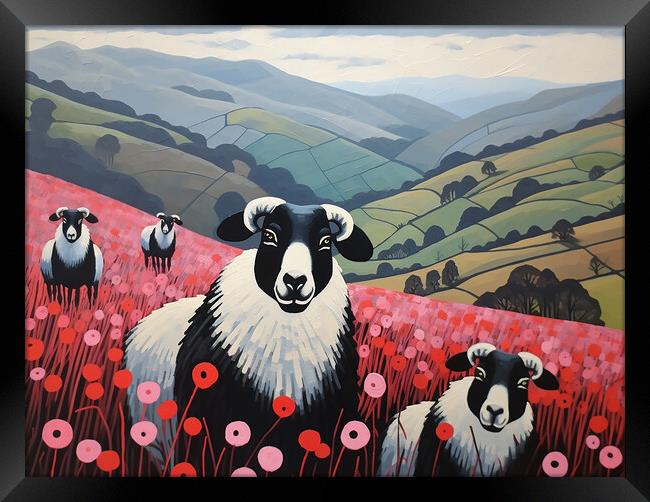 Swaledale Sheep Framed Print by Steve Smith