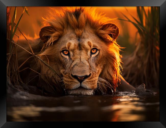 The King Of The Jungle Framed Print by Steve Smith