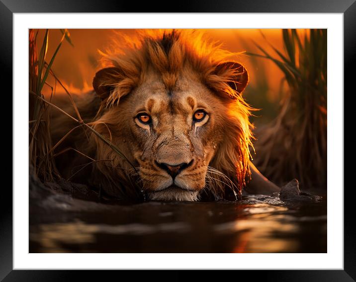 The King Of The Jungle Framed Mounted Print by Steve Smith