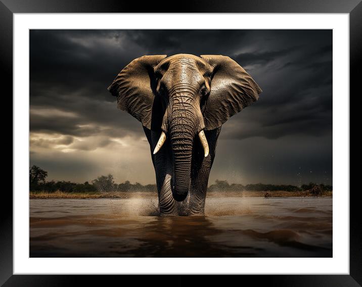 African Elephant Framed Mounted Print by Steve Smith