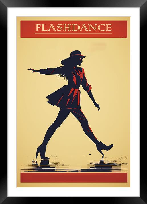 Flashdance Retro Art Poster Framed Mounted Print by Steve Smith