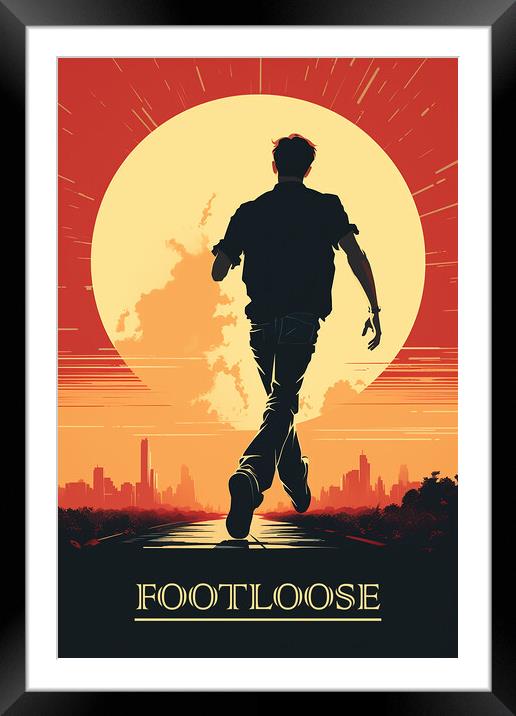 Footloose Retro Art Poster Framed Mounted Print by Steve Smith