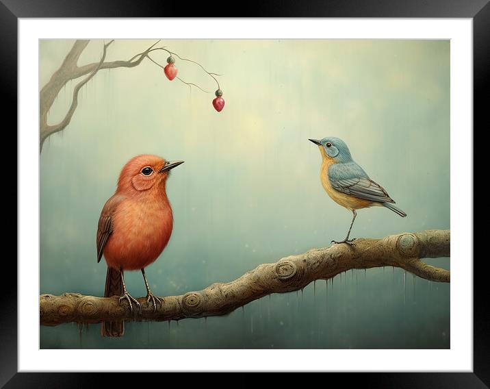 A Little Bird Told Me Framed Mounted Print by Steve Smith