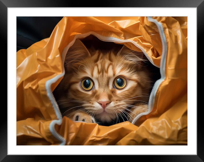 Let The Cat Out Of The Bag Framed Mounted Print by Steve Smith