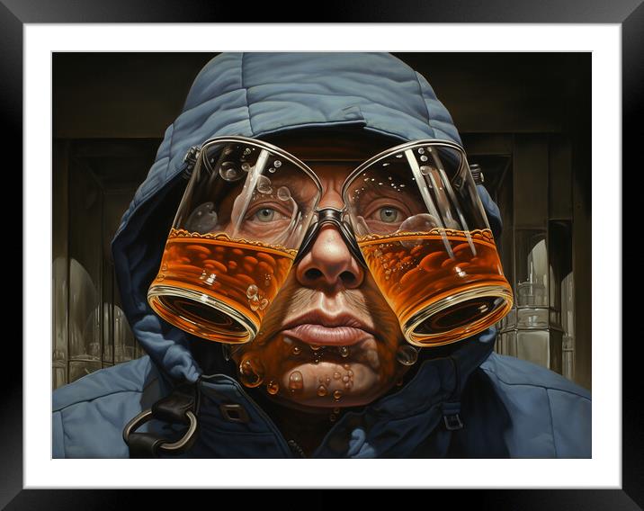 Beer Goggles Framed Mounted Print by Steve Smith