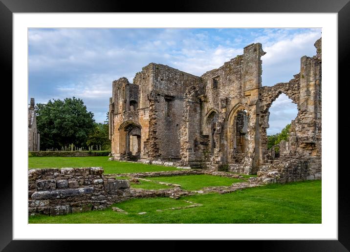 Easby Abbey Richmond North Yorkshire Framed Mounted Print by Steve Smith