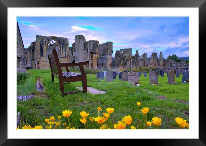 Easby Abbey Richmond North Yorkshire Framed Mounted Print by Steve Smith