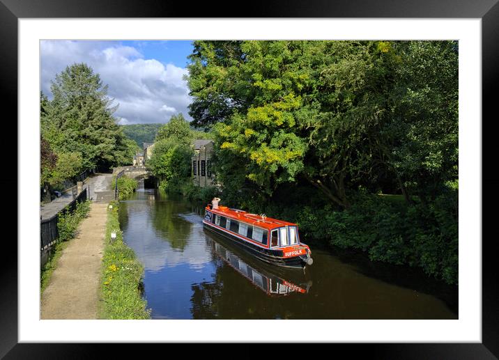 Rochdale Canal Hebden Bridge Framed Mounted Print by Steve Smith