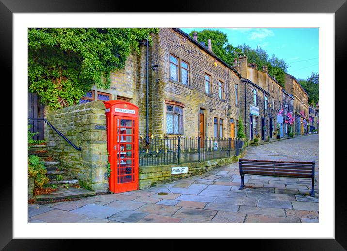 Main Street Haworth Framed Mounted Print by Steve Smith