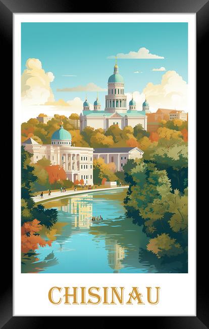 Chisinau Travel Poster Framed Print by Steve Smith