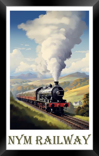 North York Moors Railway Travel Poster Framed Print by Steve Smith