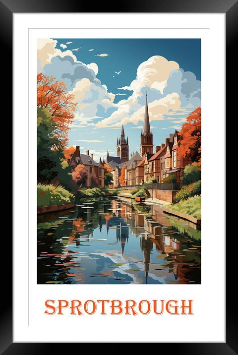 Sprotbrough Canal Travel Poster Framed Mounted Print by Steve Smith