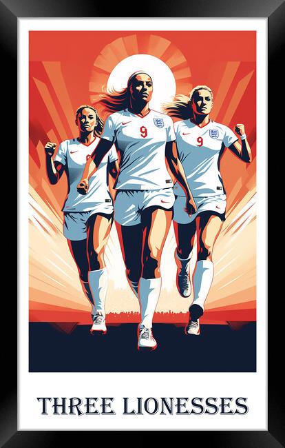 Three Lionesses Poster Framed Print by Steve Smith