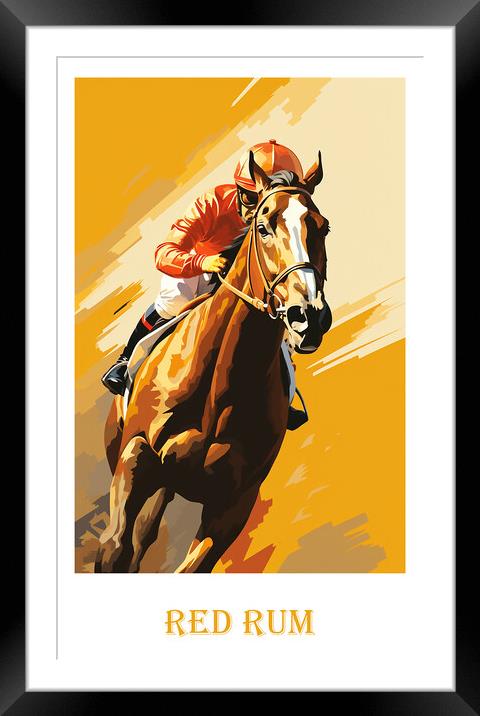 Red Rum Poster Framed Mounted Print by Steve Smith